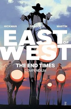 دانلود کتاب East of West از آمازون، دانلود کیندل East of West از آمازون، کتاب East of West، کتاب شرق غرب است، کتاب های Jonathan Hickman، کتاب های Nick Dragotta، 